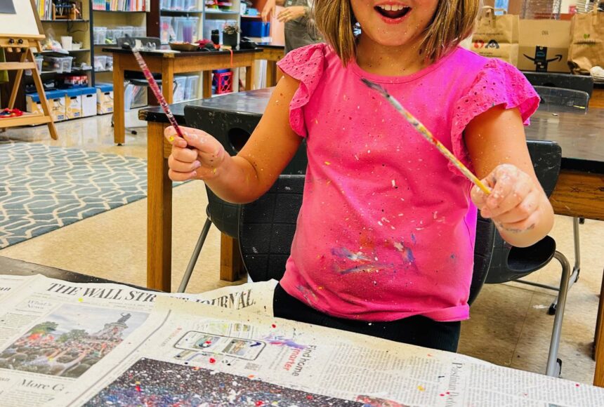<p>Lishu Rodriguez and Emily Lohman courtesy photos</p>
                                <p>1st and 2nd-grade students explore painting projects at Ordway Elementary’s after-school art program.</p>