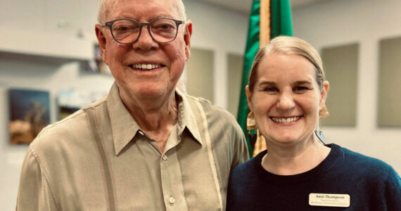 BISD courtesy photo
Robert Drury, newly appointed Bainbridge Island school board director for District 2, with superintendent Amii Thompson.