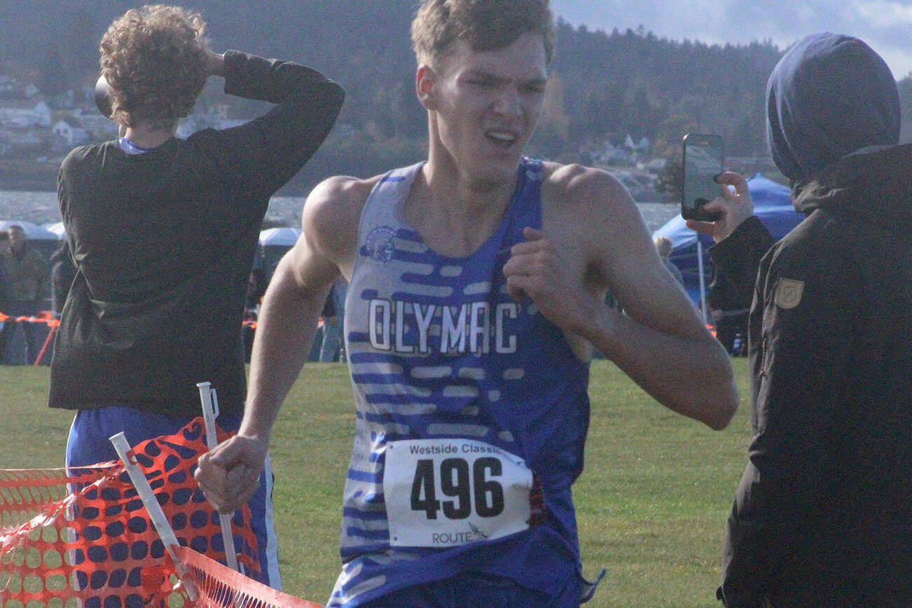 Olympic Trojan Caleb Davis finished second in the 2A boys 5K event Nov. 1 in Tacoma.