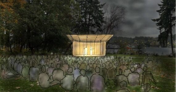 Cutler Anderson Architects courtesy image
The proposed site plan of the stage at Waterfront Park.