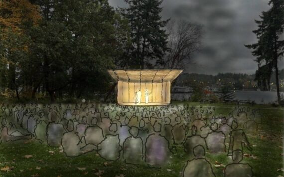 Cutler Anderson Architects courtesy image
The proposed site plan of the stage at Waterfront Park.