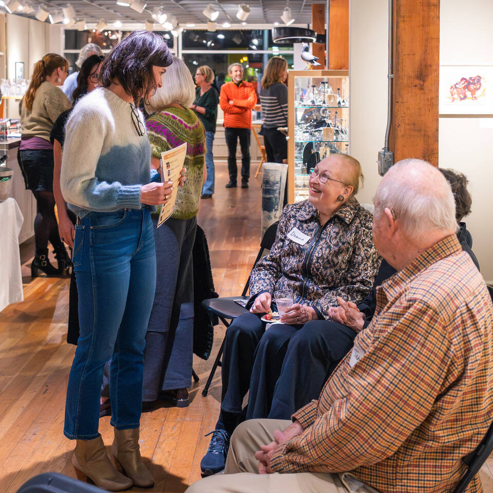 BI artist and 2025 grant recipient Sara Bantle speaks with Donna Lee Dowdney.