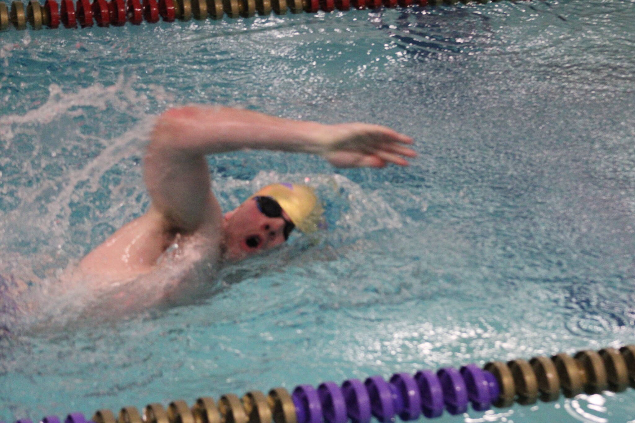 Viking Alton Clark competes in the 50-yard freestyle event in a 126-56 NK loss to the Bainbridge Spartans Dec. 17 in Poulsbo.