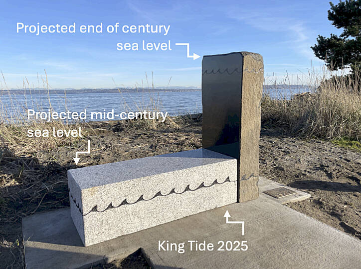 EcoAdapt courtesy photo
The reverse time capsule for sea-level rise at Fay Bainbridge Park.