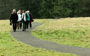 Officials from the Bainbridge Island Land Trust and Bainbridge Island parks board — David Harrison