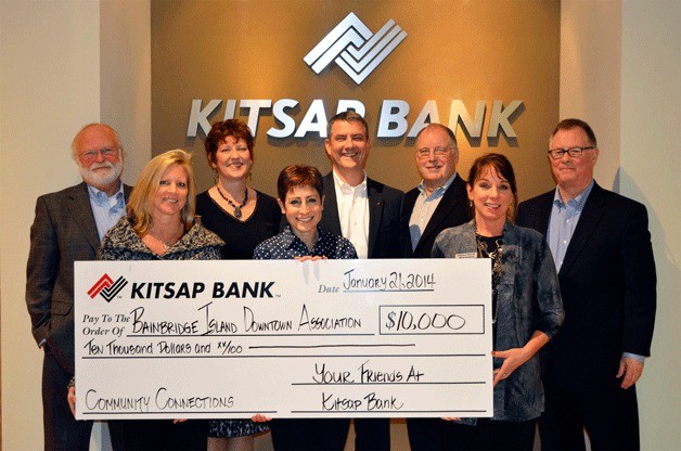 Representatives of Bainbridge Island Downtown Association and Kitsap Bank