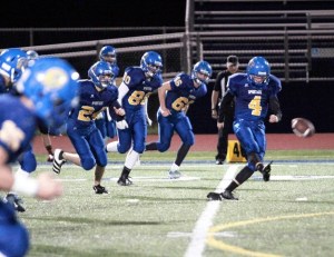 The Spartans were too much for the Seahawks during the varsity prep matchup at Bainbridge Memorial Stadium.