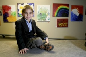 Gabriel Sharp with his show at the Bainbridge Athletic Club.