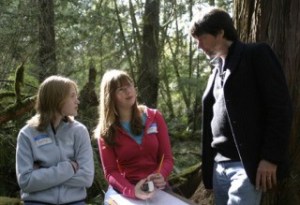 Filmmaker Ken Burns talks with students at IslandWood.