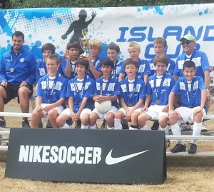 The Bainbridge Island Football Club's U13 Boys Blue Team kept the title at home this year after dominating the competition at the 2013 Island Cup