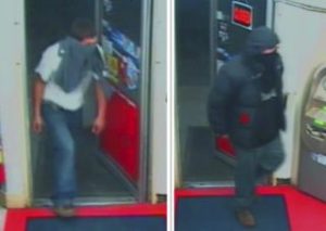 Bainbridge Police released these surveillance images of robbery suspects entering Fletcher Bay Mart Sept. 26