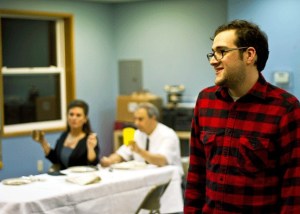 Nathan Whitehouse rehearses the role of Fritzie in “What I Meant Was