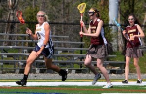 Joanna Shea moves the ball down field against Lakeside Saturday.