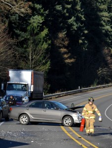 Bainbridge police and fire crews responded to a collision on State Rt 305 and Madison Thursday morning. One person was airlifted to Harborview with non-life threatening injuries.