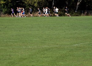 Members of the Bainbridge High cross country team work through a practice session earlier this week. The team’s first and only home meet is slated for 4:20 p.m. Wednesday