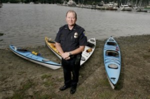 Retiring  Bainbridge Deputy Police Chief Mark Duncan is looking forward to more time with his family and more time kayaking.