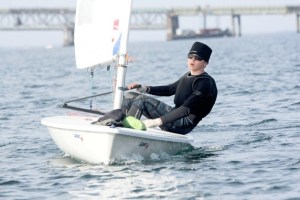 BHS sophomore Blake Bentzen at the 2013 Interscholastic Sailing Association High School Singlehanded Championship.