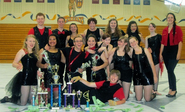 The Bainbridge High School Winter Guard team.