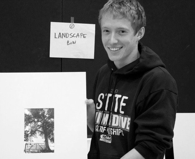 Colin Chupik with his winning landscape photo