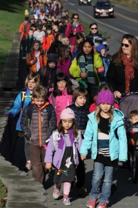 The line of Ordway students