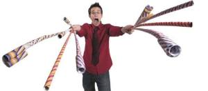 Comedian Alex Zerbe brings his zany antics to Bainbridge Island Tuesday for a special show at Conger Hall.
