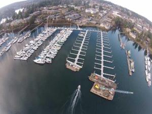 The rebuilding of Winslow Wharf Marina in downtown’s Eagle Harbor came to a successful and early end recently.