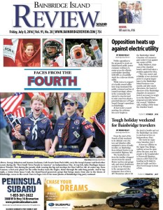 Front page of the Bainbridge Review for July 8