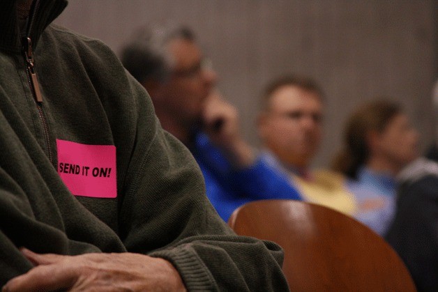 Some islanders turned out at city council Wednesday night to advocate the passage of the Shoreline Master Program. The Council voted 4-3 to send the document on to the Department of Ecology.