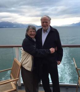 Hal and Brenda Malarek pose for a photo while on a cruise to Alaska for their 60th wedding anniversary.