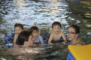 Young swimmers who usually take lessons in the shallow end of the Nakata Pool got to swim in the deeper Ray Williamson pool this week because of a a boiler failure in the Nakata Pool.
