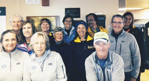 Bainbridge Island Rowing participants in the 2013 Otter Island regatta: in front