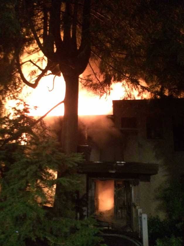 A Bainbridge woman died in a house fire Saturday morning on Bainbridge Island.