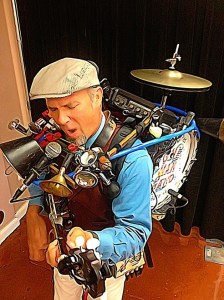 The one-man-band of Eric Haines will come to Bainbridge Island this week for a performance at St. Cecilia's.