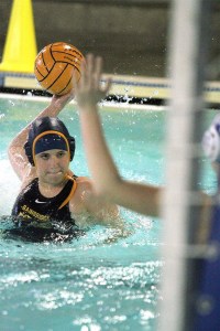 Patricia deSantiago fires one of her six goals into the net against Peninsula.