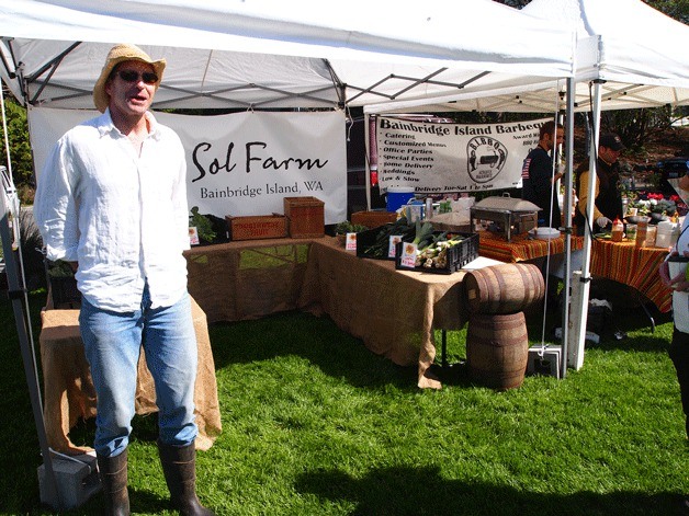 Kevin Block stands ready to sell chard