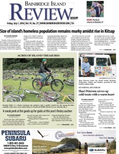 Front page of the Bainbridge Review