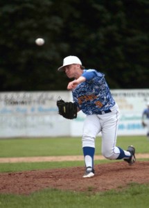 BHS junior Trent Schulte takes a turn at the mound during the Spartans' second playoff game