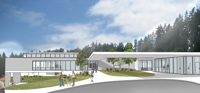 A rendering of the Wilkes Elementary entrance.