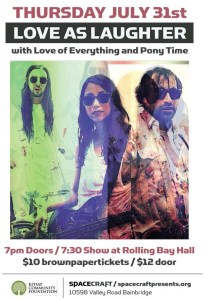 Love as Laughter in concert at Rolling Bay Hall