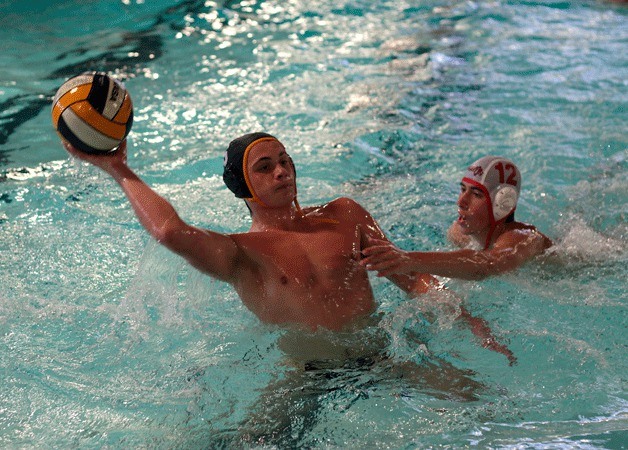 BHS junior driver Jem Bullock takes a shot at the goal during Saturday’s match against Newport High.