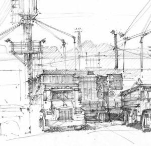 Truck drawing by Anita Lehmann.