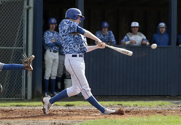 Spartan pitcher Jason Snare at the plate Monday against the visitors from Ingraham.
