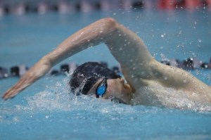 Andrew McCarthy won his second straight 500 freestyle state title at the 3A swim meet at the King County Aquatic Center. He took first with an All-American consideration time of 4:33.09.