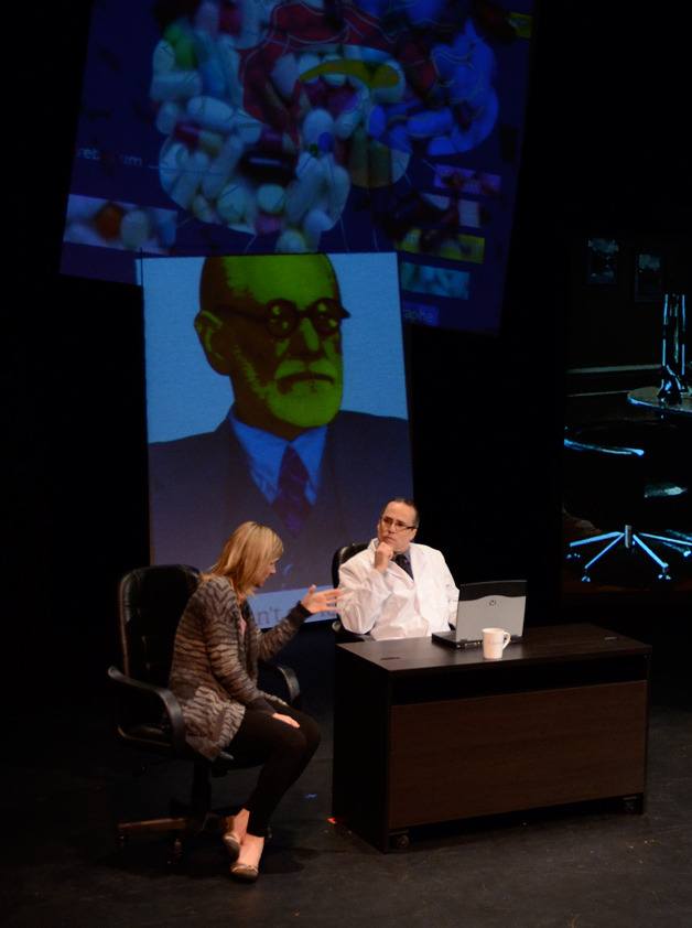 Jennifer Jett stars as Mama and Kenneth Enright is Dr. Jinxs in the Bainbridge Performing Arts presentation of “Distracted.”