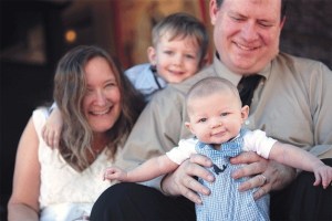The Nebeker family with new arrival Greyson Neil Nebeker.