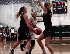 BHS junior Kiera Havill looks to line up a shot during the home game against Ballard.