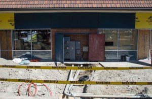 Construction work continues at the Island Village Shopping Center on High School Road near Building F