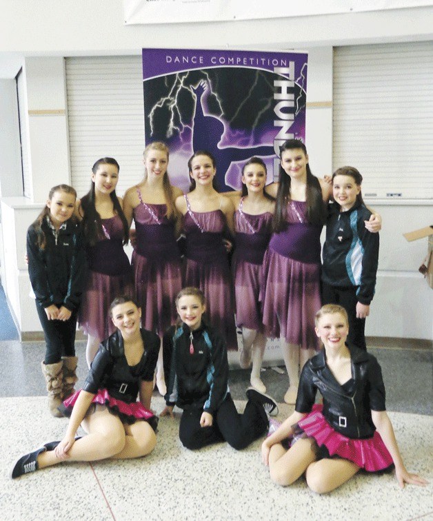 The Bainbridge Ballet Dance Team: in front
