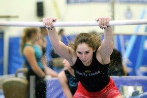 The powder flies as Miller Shor practices for Friday’s season opener.