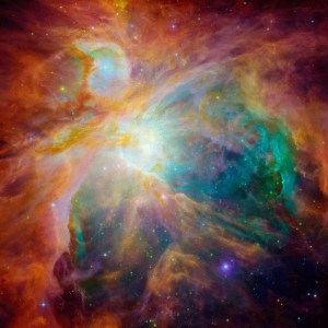 NASA's Spitzer and Hubble Space Telescopes teamed up to expose the chaos that baby stars are creating 1